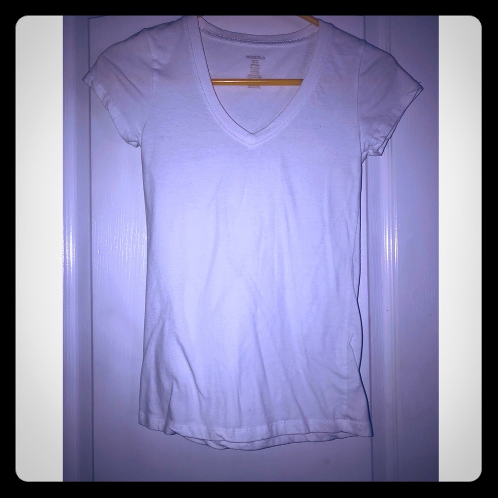 White V-Neck T-shirt